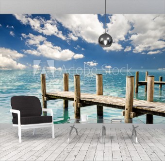 Picture of Schne Reise Abendruhe am Bootssteg 